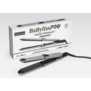 BaBylissPRO Nano Titanium Prima3000 1-1/4" Flat Iron (Grey)
